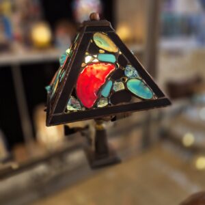 Lampă Tiffany cu agate lucrată manual